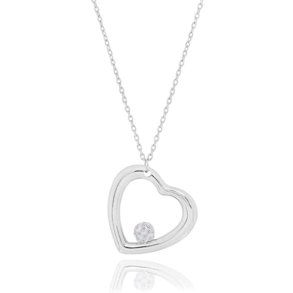 Crystal Heart Necklace and Stud Set Necklaces - DailySale