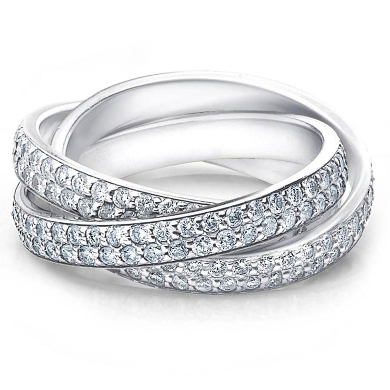 Crystal Rolling Eternity Ring Rings 5 - DailySale
