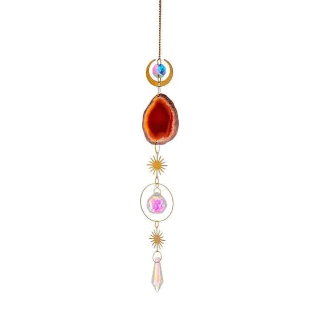Crystal Sun Catcher Pendant Wind Chime Home Decor Furniture & Decor Rose - DailySale
