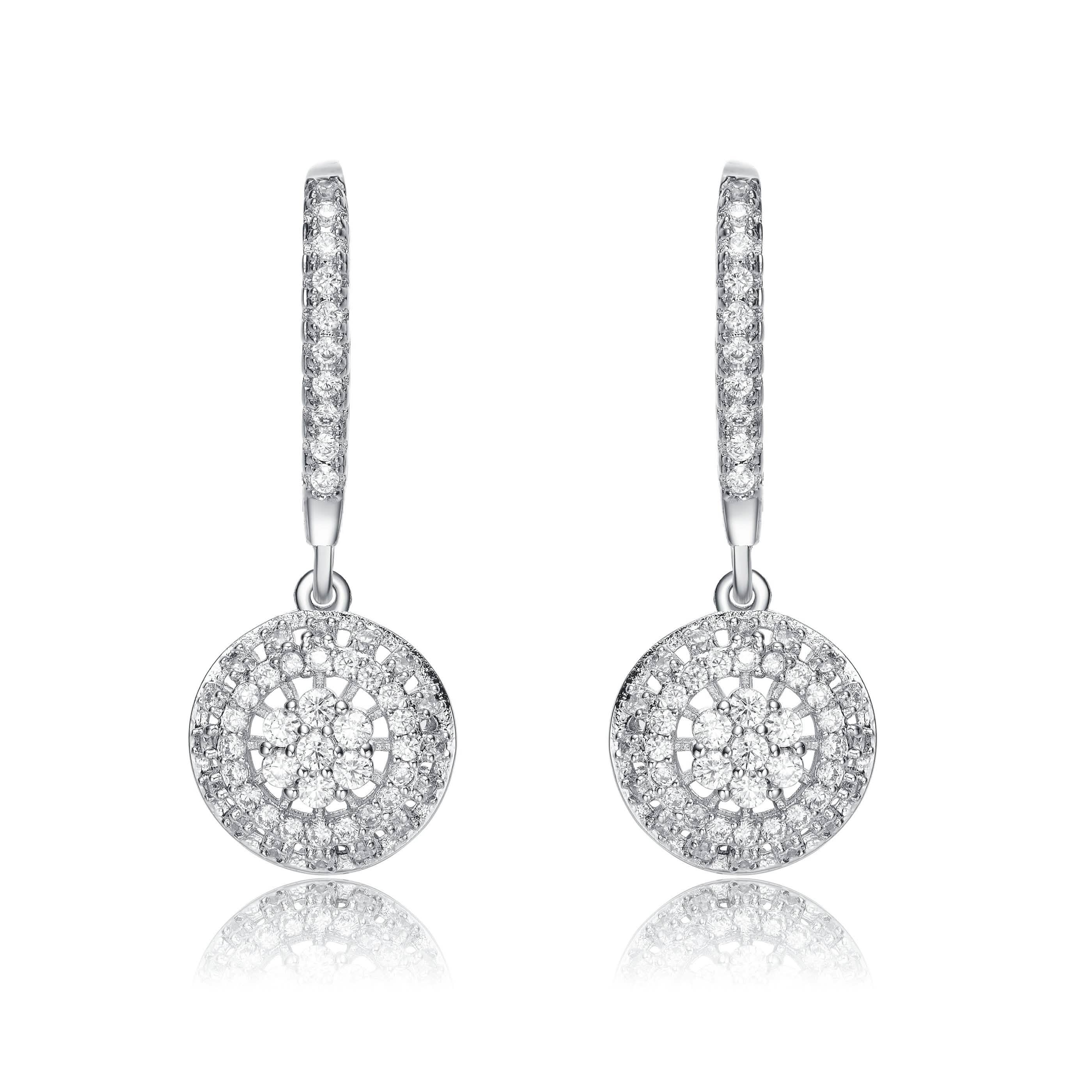 Cubic Zirconia Leverback Earrings Earrings - DailySale