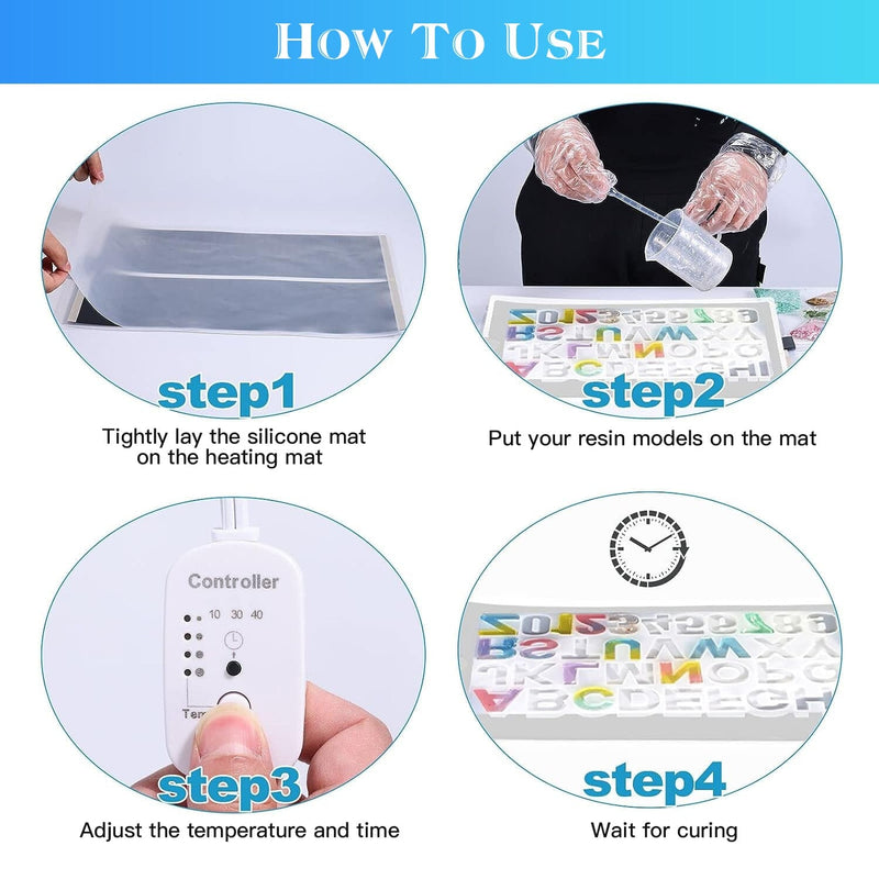 Curing Machine Silicone Resin Heating Mat with Smart Timer Arts & Crafts - DailySale