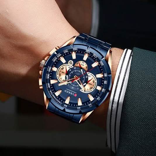 CURREN Men's Multifunctional Chronograph Calendar Quartz Waterproof Full Steel Watch Men's Shoes & Accessories - DailySale