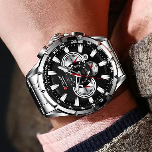 CURREN Men's Multifunctional Chronograph Calendar Quartz Waterproof Full Steel Watch Men's Shoes & Accessories - DailySale
