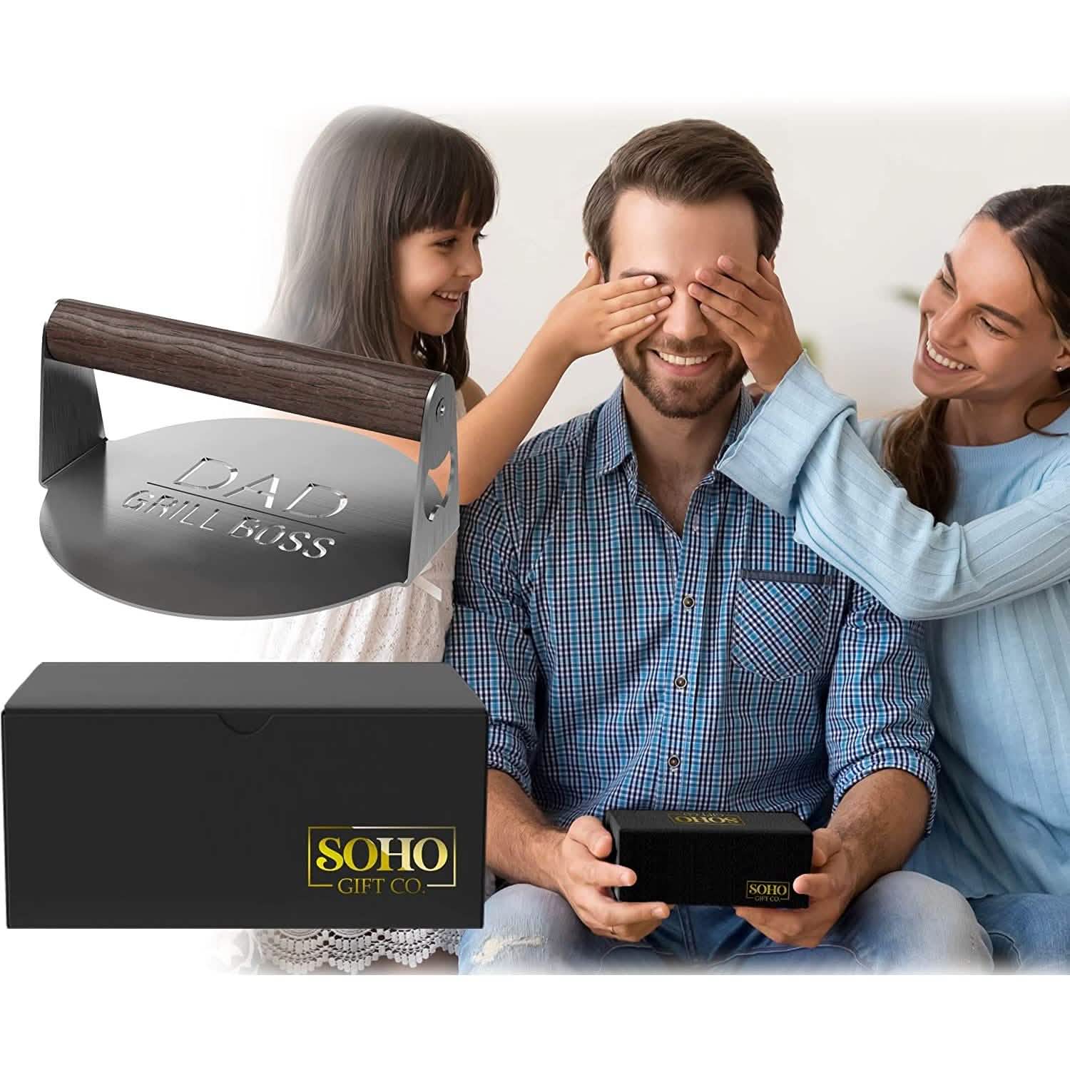 DAD The Grill Boss BBQ Press Grilling Stainless Steel Smash Burger Press Kitchen Tools & Gadgets - DailySale