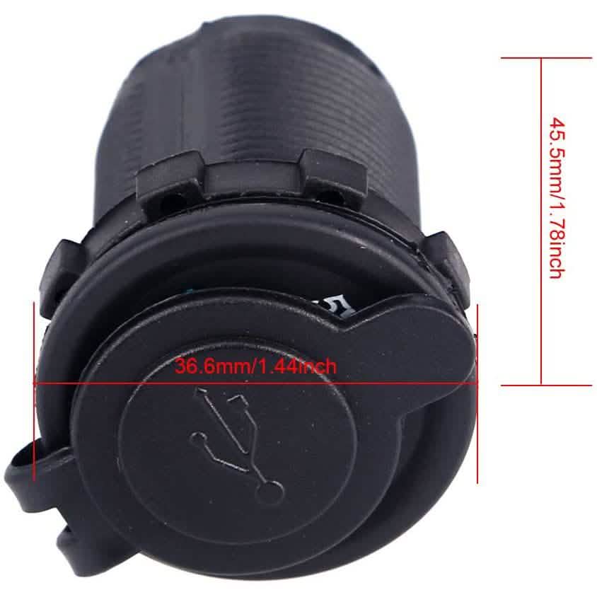 DC 5V 3.1A Dual USB Charger Socket Waterproof Power Outlet with Blue LED Automotive - DailySale