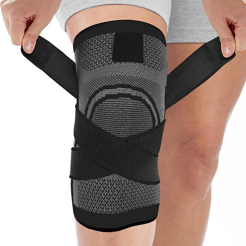 DCF Compression Knee Sleeve with Adjustable Straps Wellness & Fitness Black S - DailySale