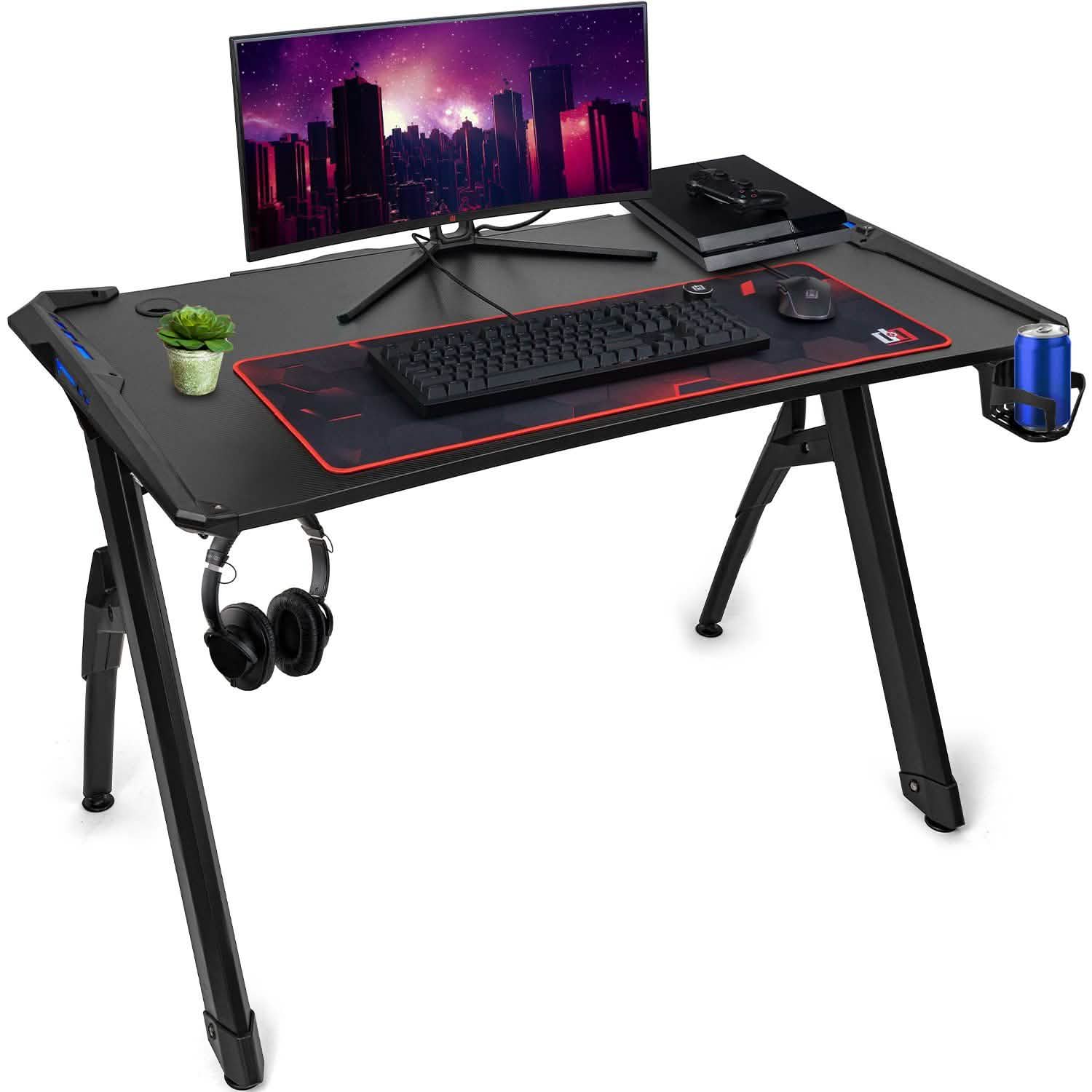 Deco Gear 47 LED Gaming Desk Furniture & Decor - DailySale