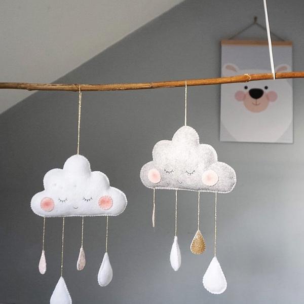 Decorative Cloud Felt Raindrop Pendant Furniture & Decor - DailySale