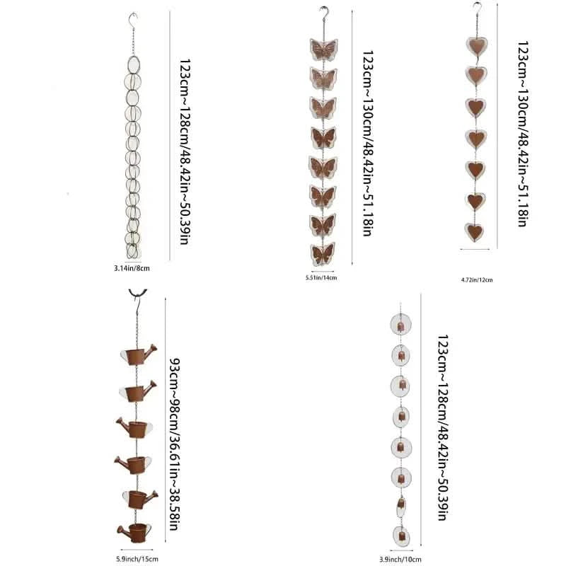 Decorative Rain Chain for Gutters Garden & Patio - DailySale