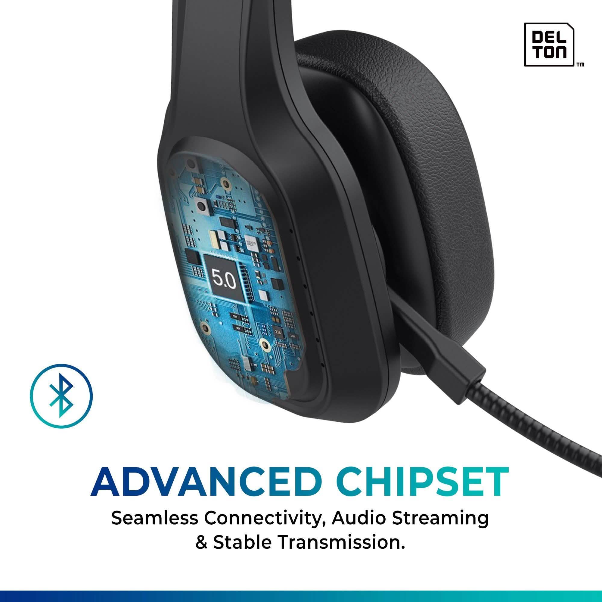 Delton Professional Wireless Computer Headset with Mic Headphones & Audio - DailySale