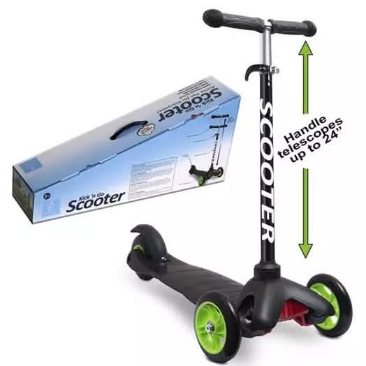 Deluxe Aluminum Kick 'n Go 3-Wheel Scooter Toys & Games - DailySale