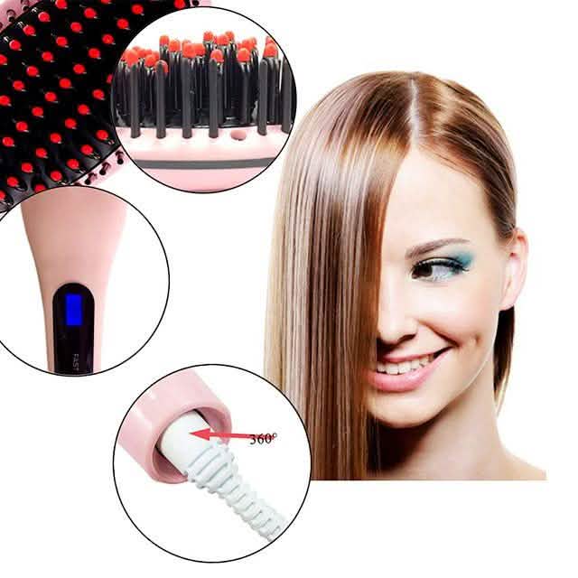 Detangling Hair Straightener Brush - Assorted Colors Beauty & Personal Care - DailySale