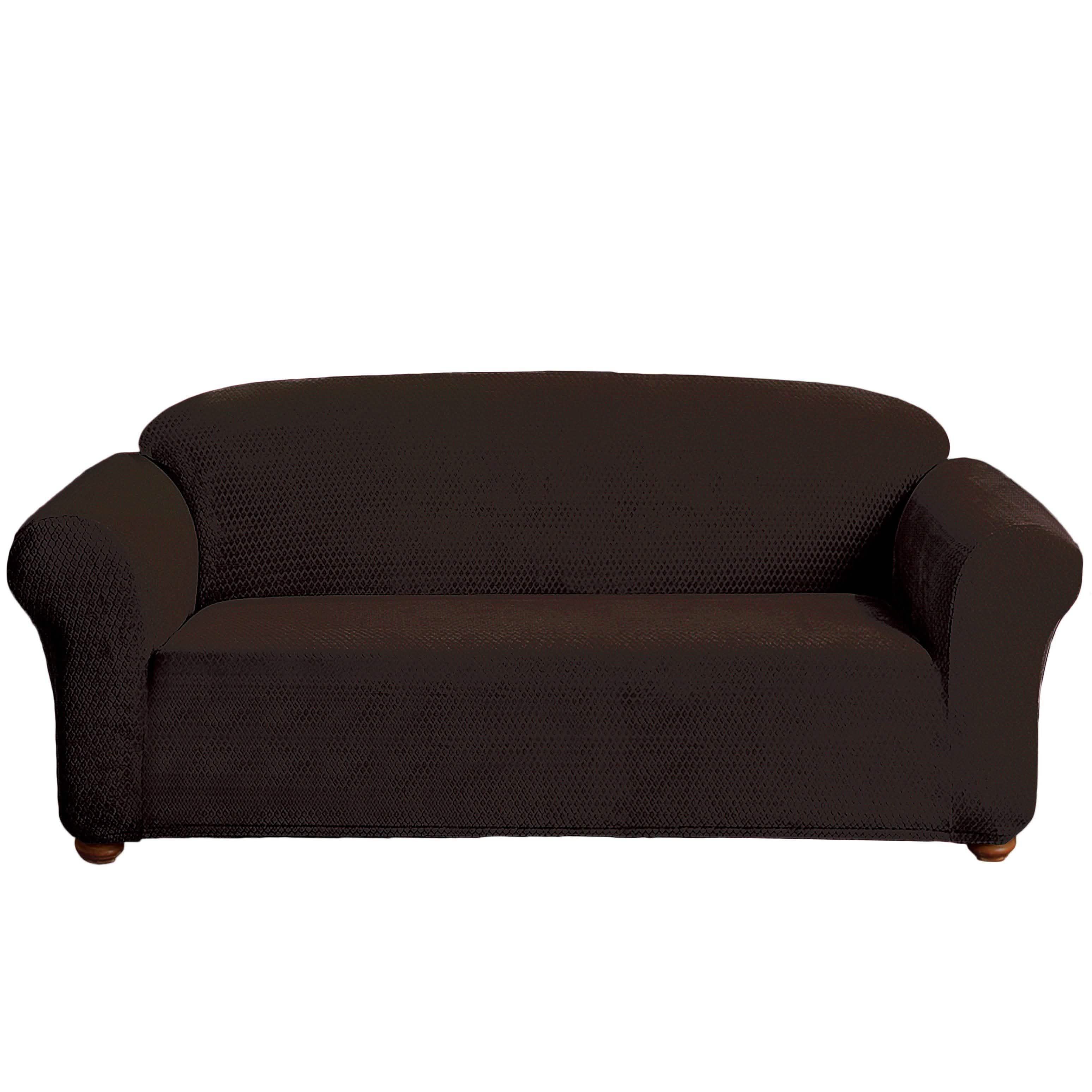 Diamond Pattern Velvet Waterproof Reversible Furniture Cover Furniture & Decor Chocolate Sofa - DailySale