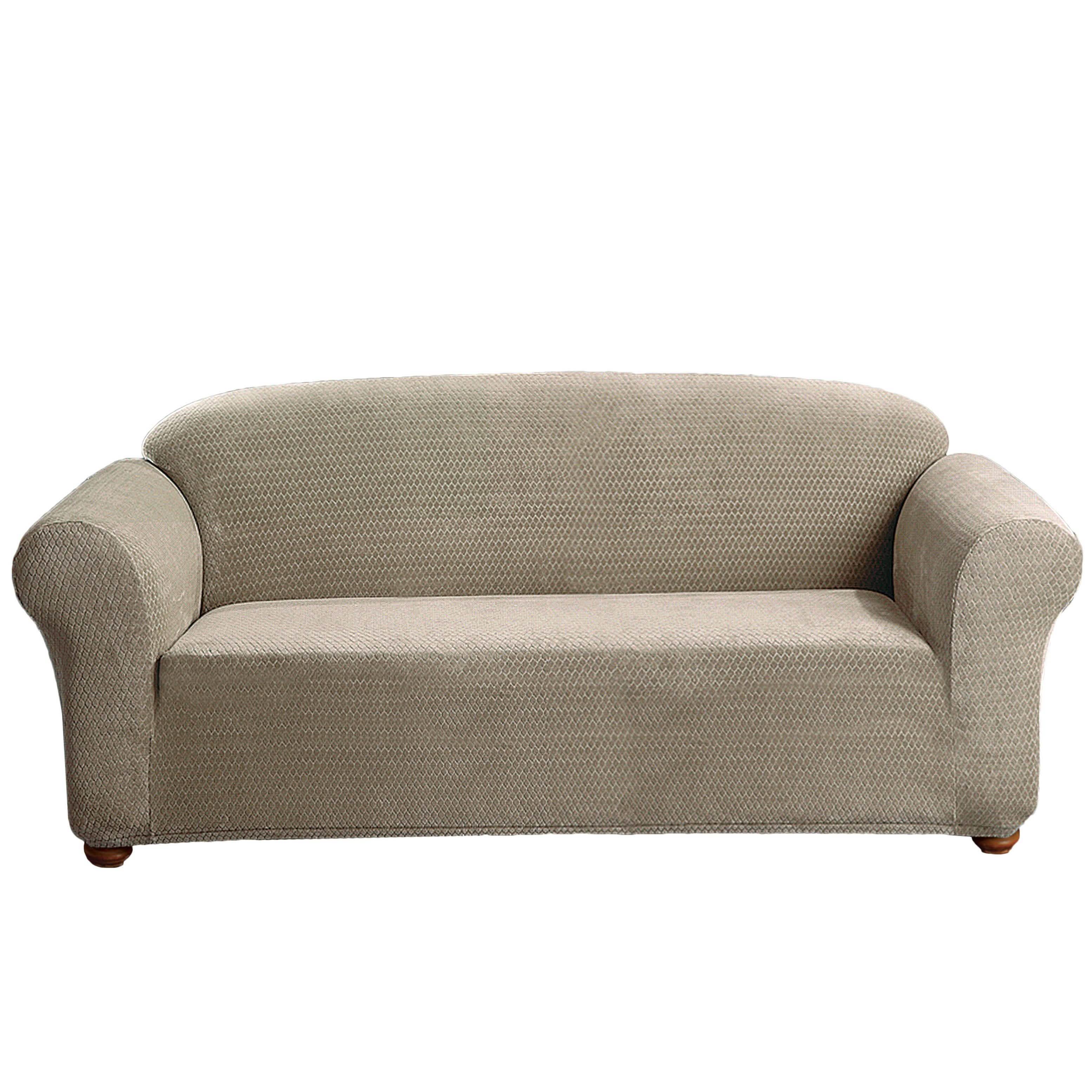 Diamond Pattern Velvet Waterproof Reversible Furniture Cover Furniture & Decor Taupe Sofa - DailySale