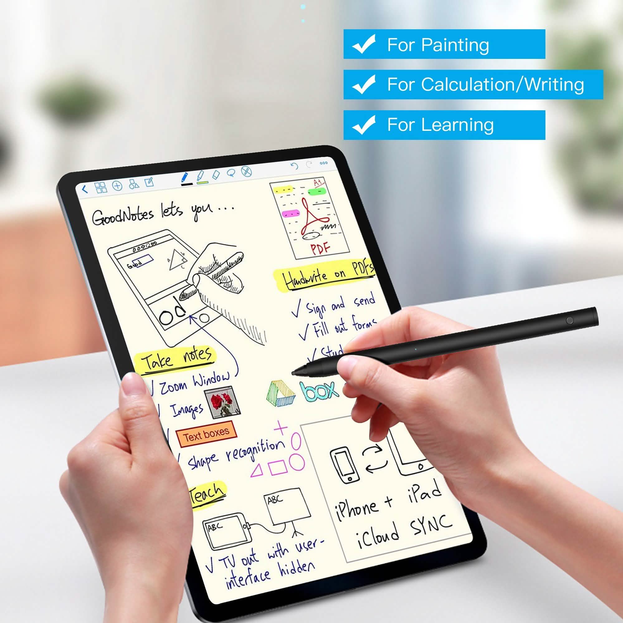 Digital Active Stylus Pen Pencil For iPad Android TouchScreen Fine Tip 1.5mm Mobile Accessories - DailySale