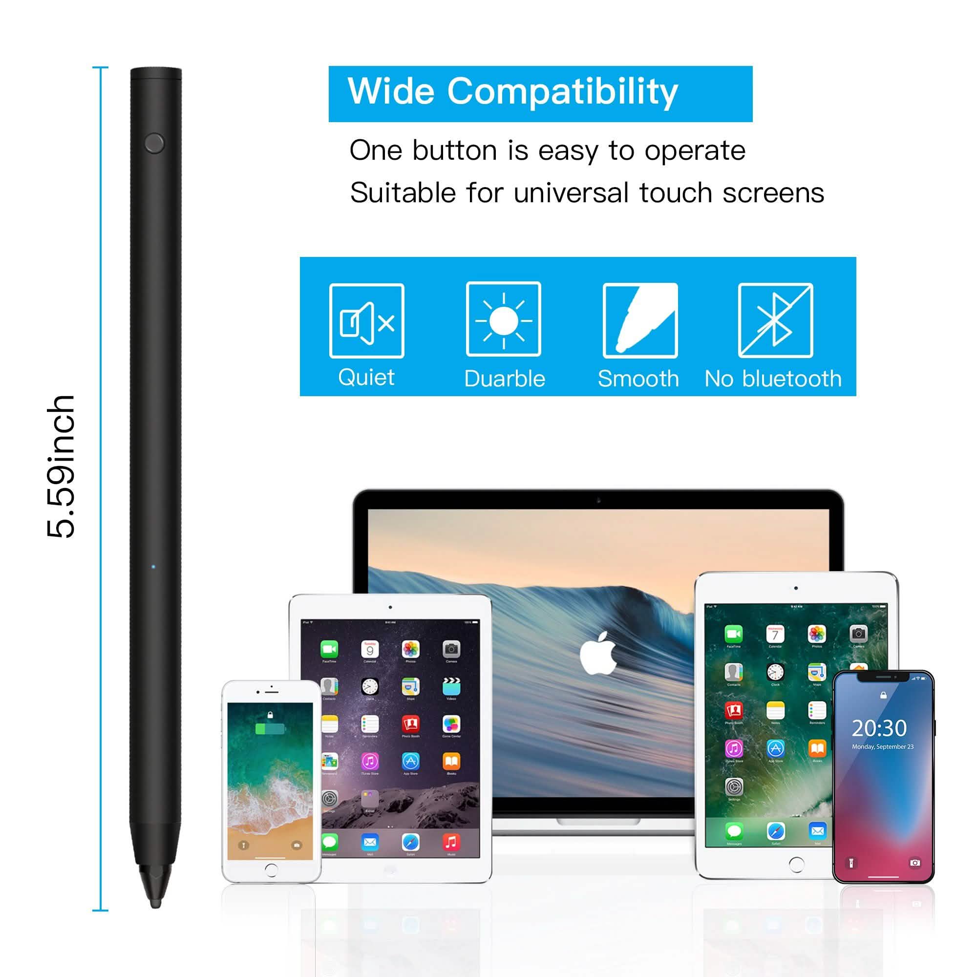 Digital Active Stylus Pen Pencil For iPad Android TouchScreen Fine Tip 1.5mm Mobile Accessories - DailySale