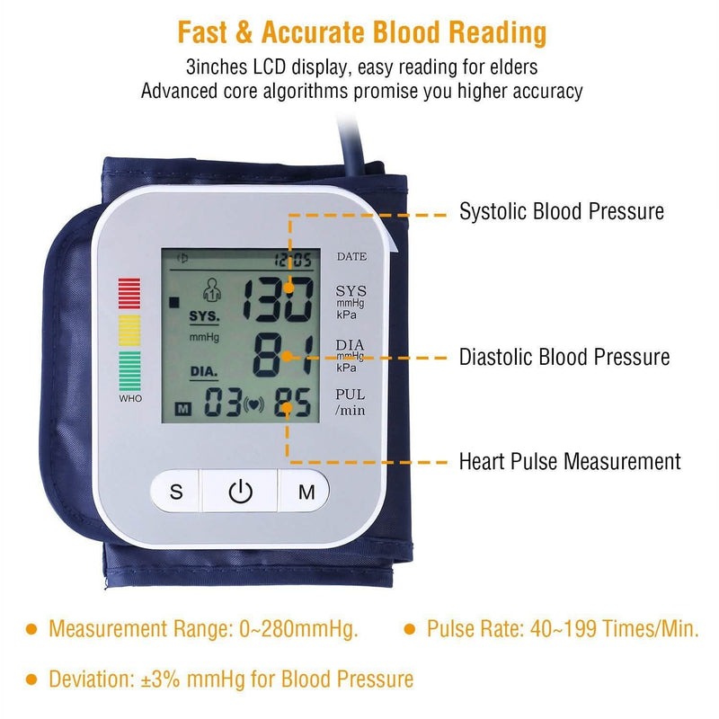 Digital Arm Blood Pressure Monitor Wellness - DailySale