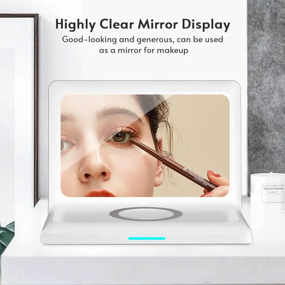Digital Mirror Clock Wireless Charging Alarm Clock Household Appliances - DailySale