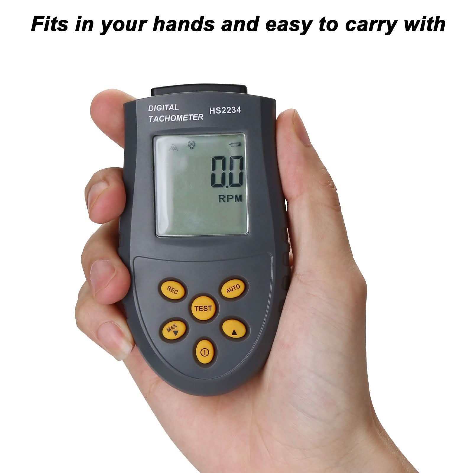 Digital Tachometer 2.5~99,999 RPM Accuracy Non-Contact Laser Photo Tachometer Automotive - DailySale
