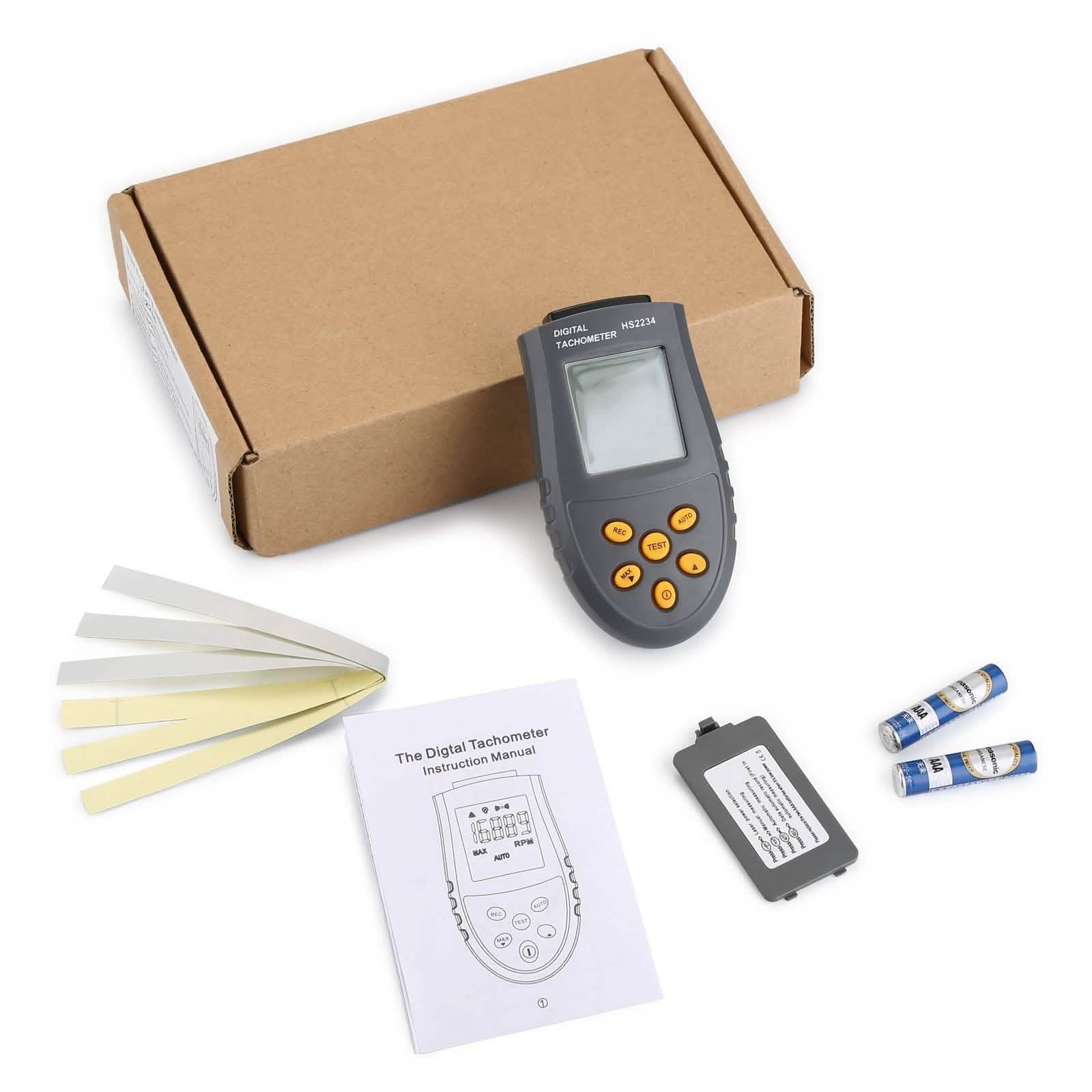 Digital Tachometer 2.5~99,999 RPM Accuracy Non-Contact Laser Photo Tachometer Automotive - DailySale