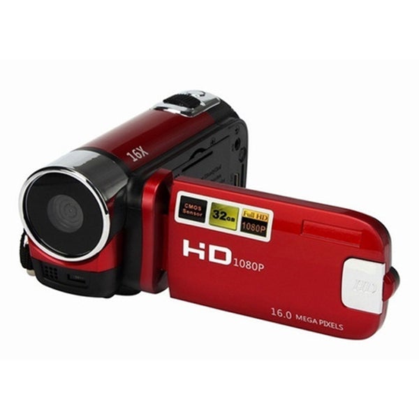 Digital Video Camera Camcorder Full HD in red