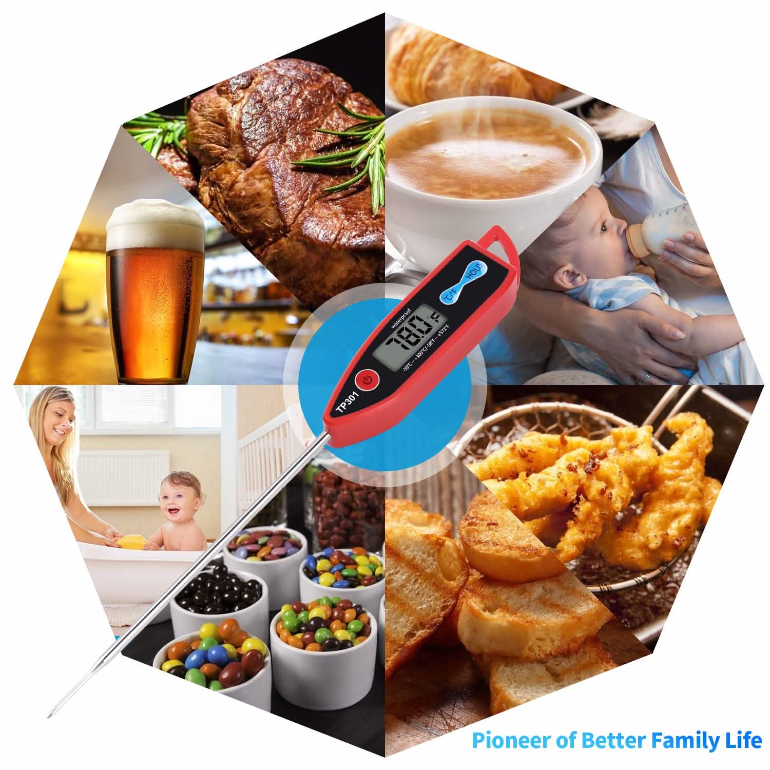 Digital Water Food Thermometer Kitchen Tools & Gadgets - DailySale