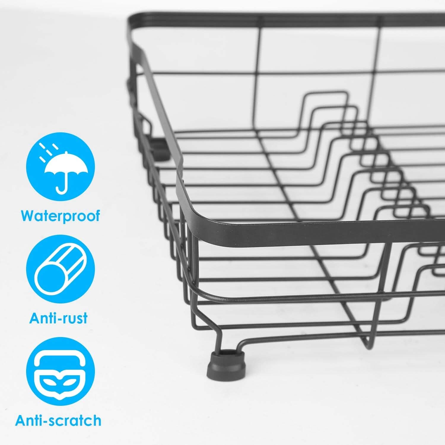 Dish Drying Rack Drain Board Utensil Holder Organizer Kitchen Storage - DailySale