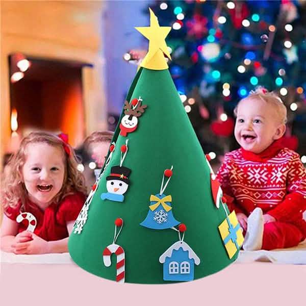DIY 3D Felt Christmas Tree Upgraded Toddler Christmas Tree Holiday Decor & Apparel - DailySale