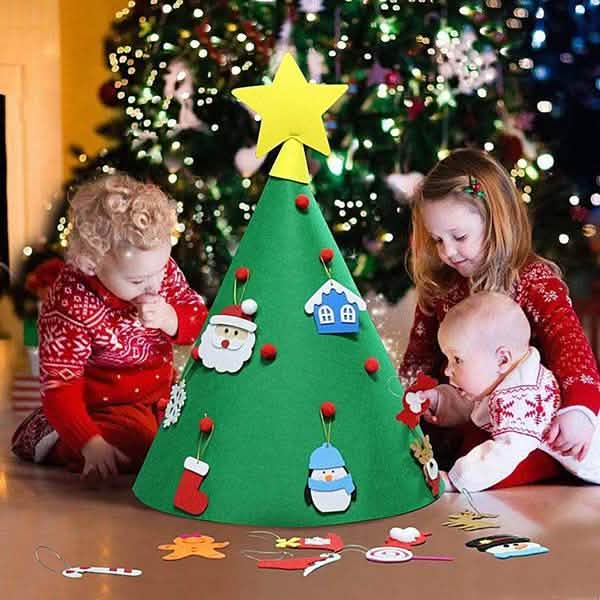 DIY 3D Felt Christmas Tree Upgraded Toddler Christmas Tree Holiday Decor & Apparel - DailySale