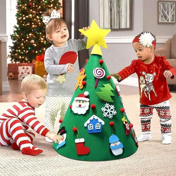 DIY 3D Felt Christmas Tree Upgraded Toddler Christmas Tree Holiday Decor & Apparel - DailySale