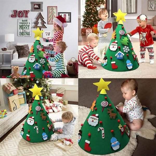 DIY 3D Felt Christmas Tree Upgraded Toddler Christmas Tree Holiday Decor & Apparel - DailySale