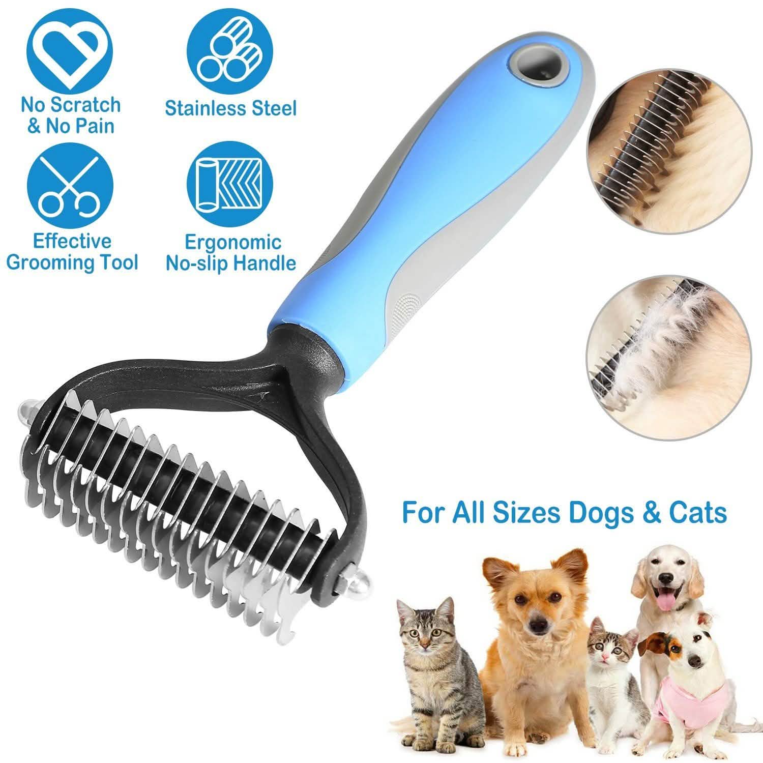 Dog and Cats 2 Sided Grooming Rakes Pet Supplies - DailySale