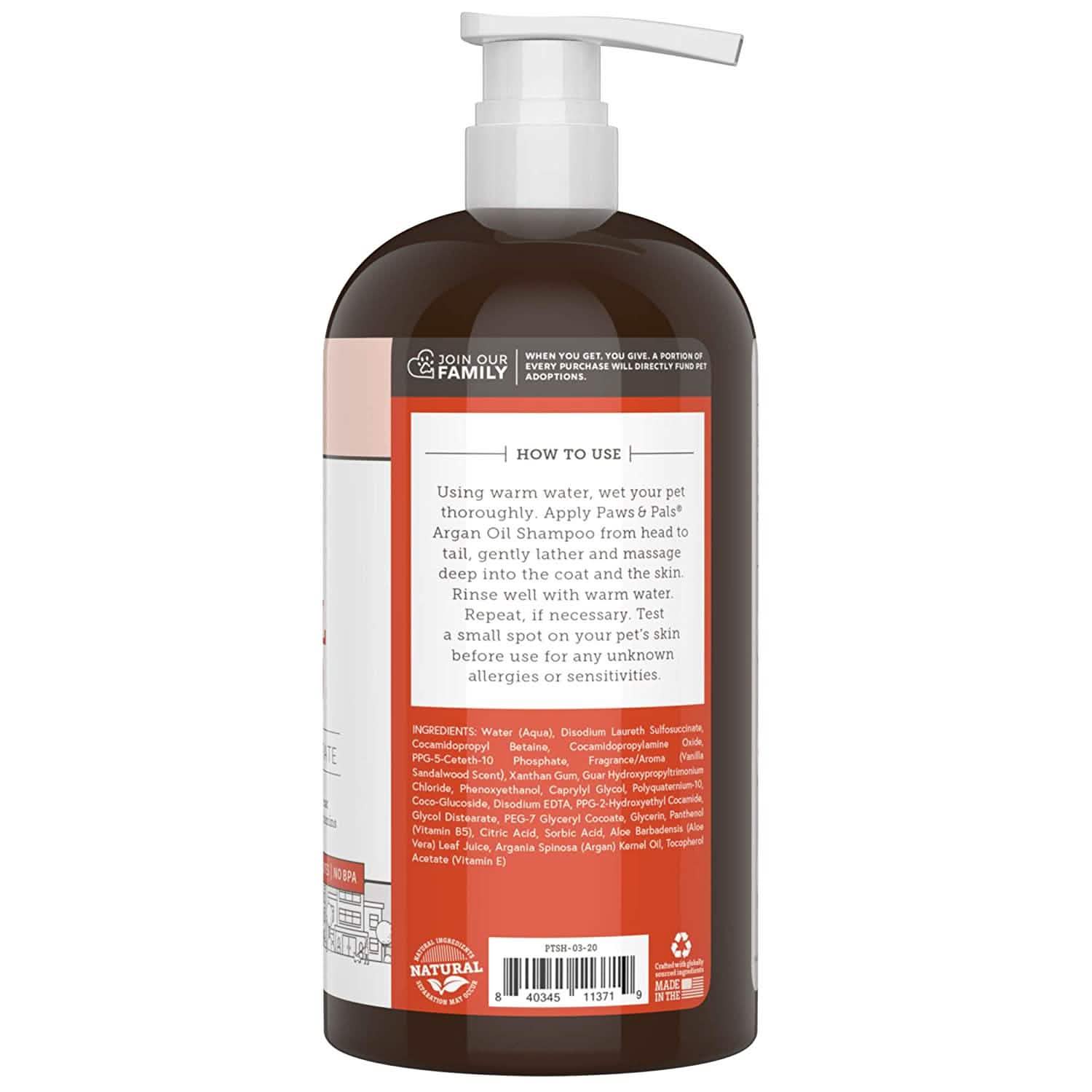 Dog Argan Shampoo-Conditioner - 20oz Clinical Vet Formula Wash Pet Supplies - DailySale