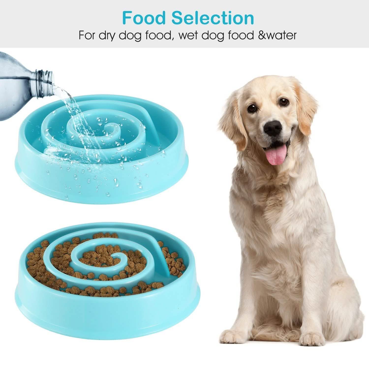 Dog Cat Slow Feeder Bowl Pet Supplies - DailySale