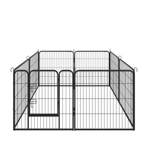 Dog Fence and Pet Playpen, Heavy Duty Foldable Metal 8 Panels Dog Pen 31.5" Height Pet Supplies - DailySale