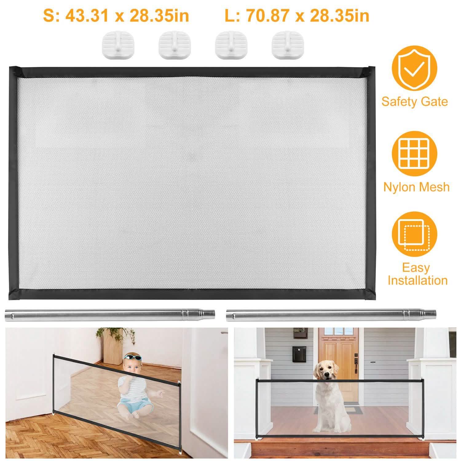 Dog Gate Pet Baby Safety Guard Pet Supplies - DailySale