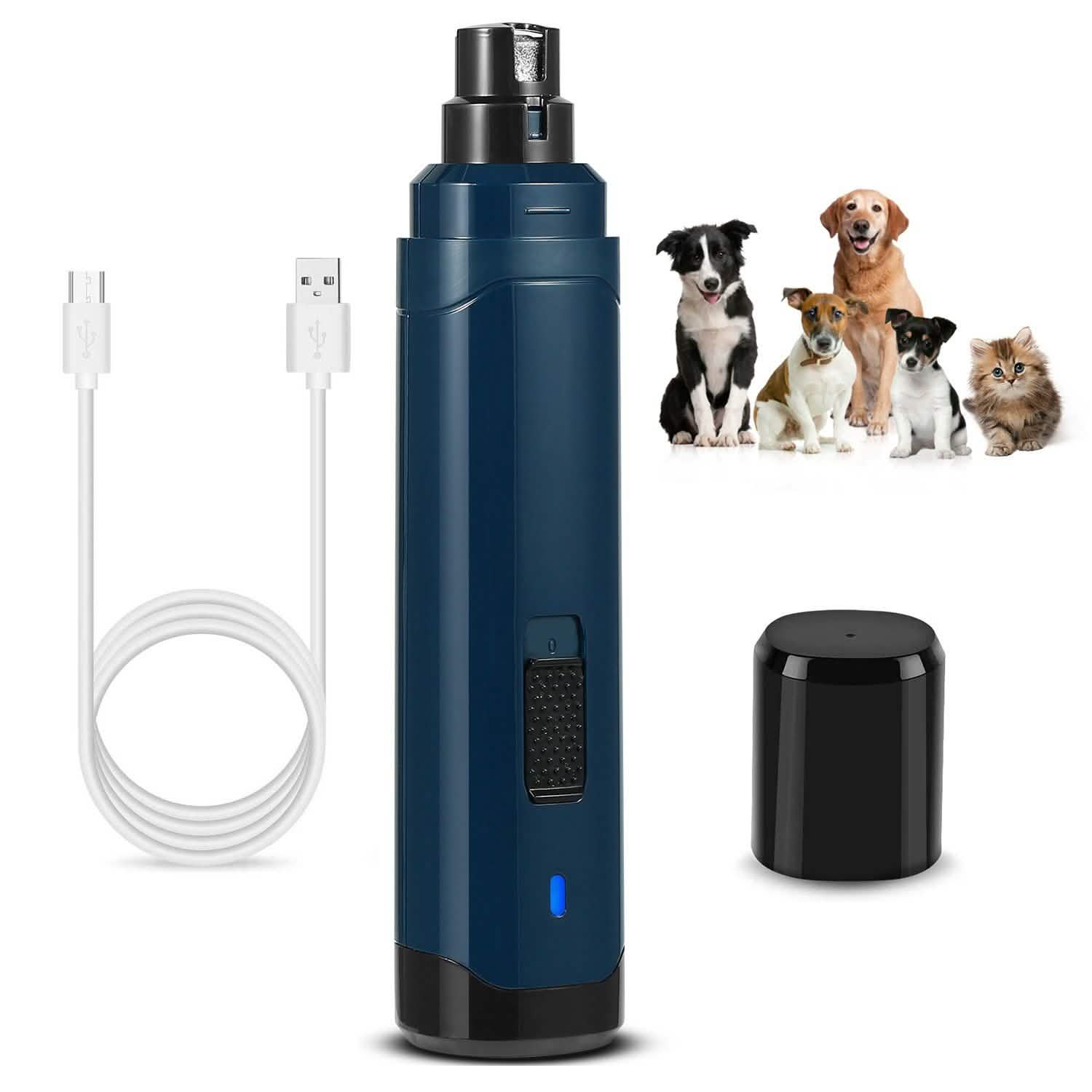 Dog Nail Grinder 2 Speeds Quiet USB Rechargeable Pet Supplies - DailySale