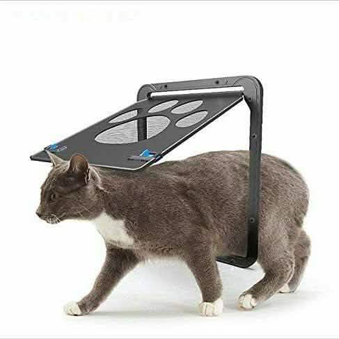 Dog or Cat Small Screen Locking Flap Door Magnetic Automatic Slide Protector Pet Supplies - DailySale