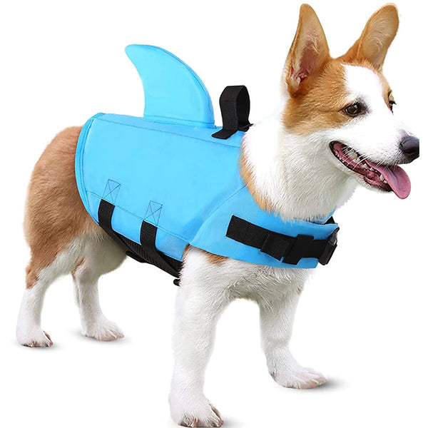Dog Swimsuit with Shark Fin Pet Supplies Blue XS - DailySale