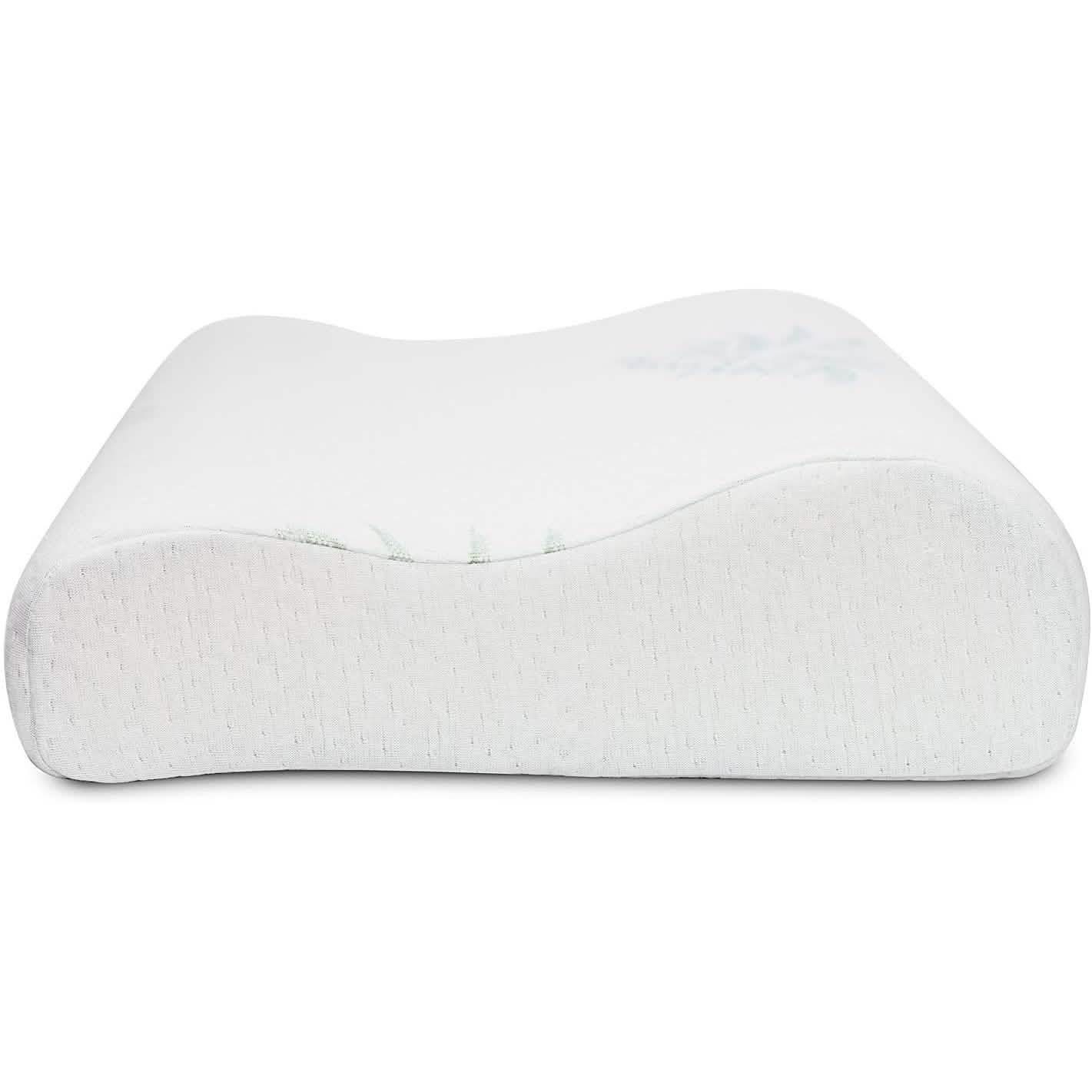 Dormire Contour Memory Foam Pillow with Removable Bamboo Soft Pillow Case Bedding - DailySale