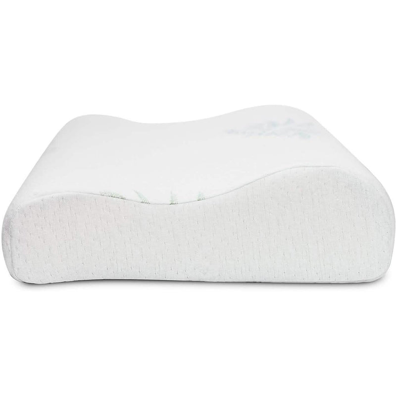 Dormire Contour Memory Foam Pillow with Removable Bamboo Soft Pillow Case Bedding - DailySale