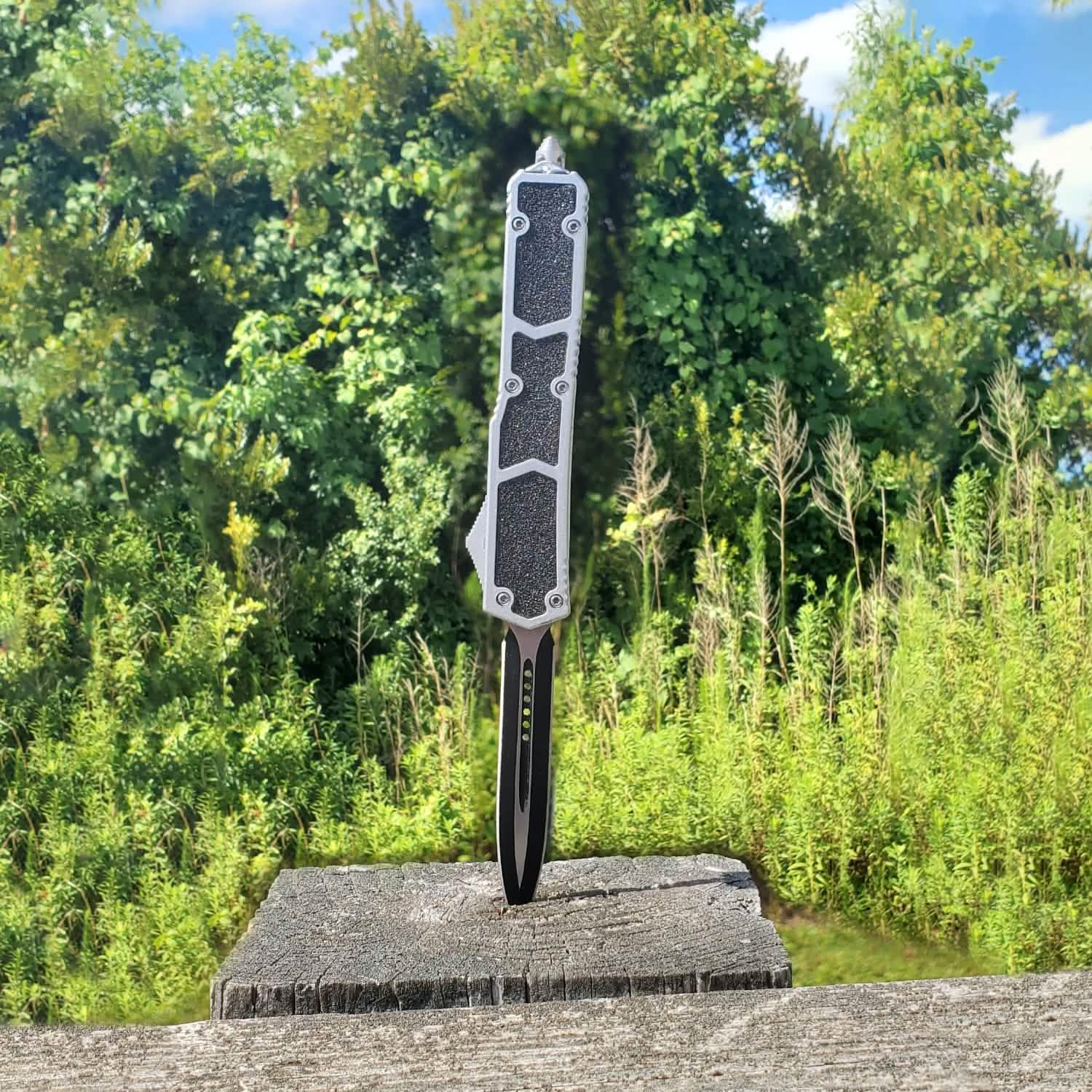 Double Edge Automatic OTF Knife with Belt Clip Tactical - DailySale