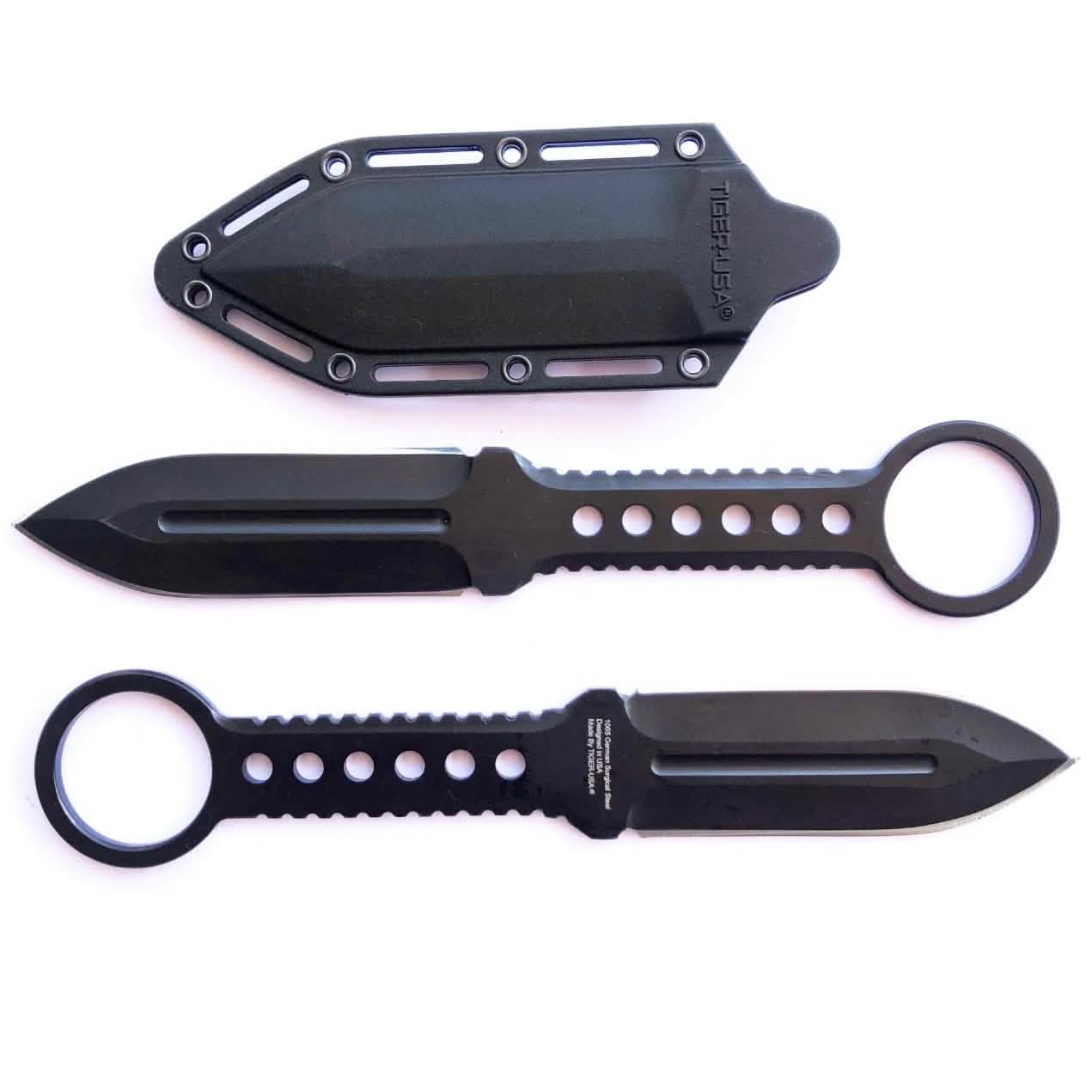 Double Edge Boot Knife Full Tang with Clip Tactical - DailySale