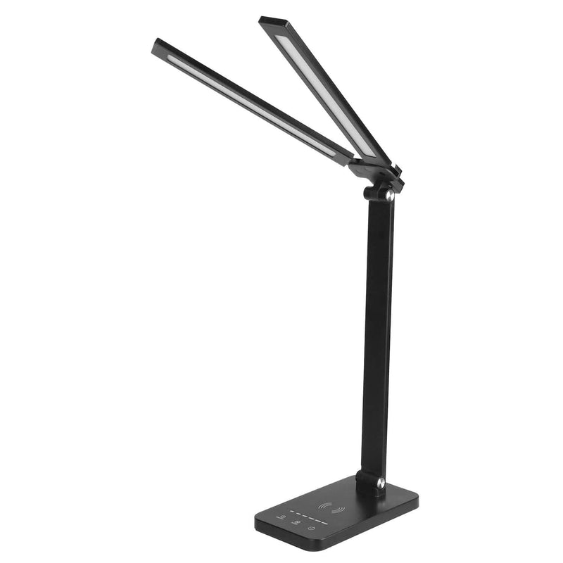Double Head Desk Lamp with Wireless Charging USB Port Indoor Lighting - DailySale