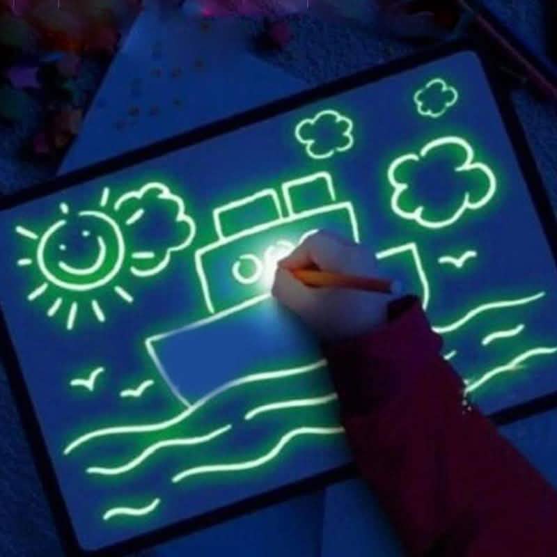 Draw With Light Kids' Learning Tablet Magic Drawing Board Toys & Games - DailySale