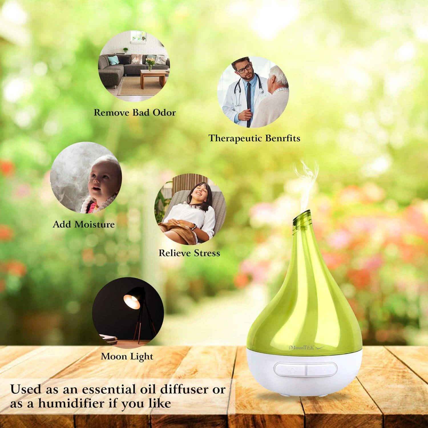 Drop-Shaped Cool Mist Humidifier Wellness - DailySale