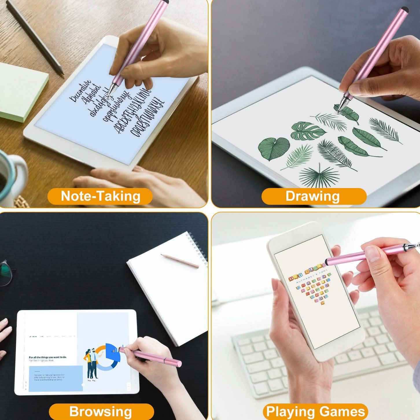 Dual Tip Touch Screen Stylus Pencil Mobile Accessories - DailySale