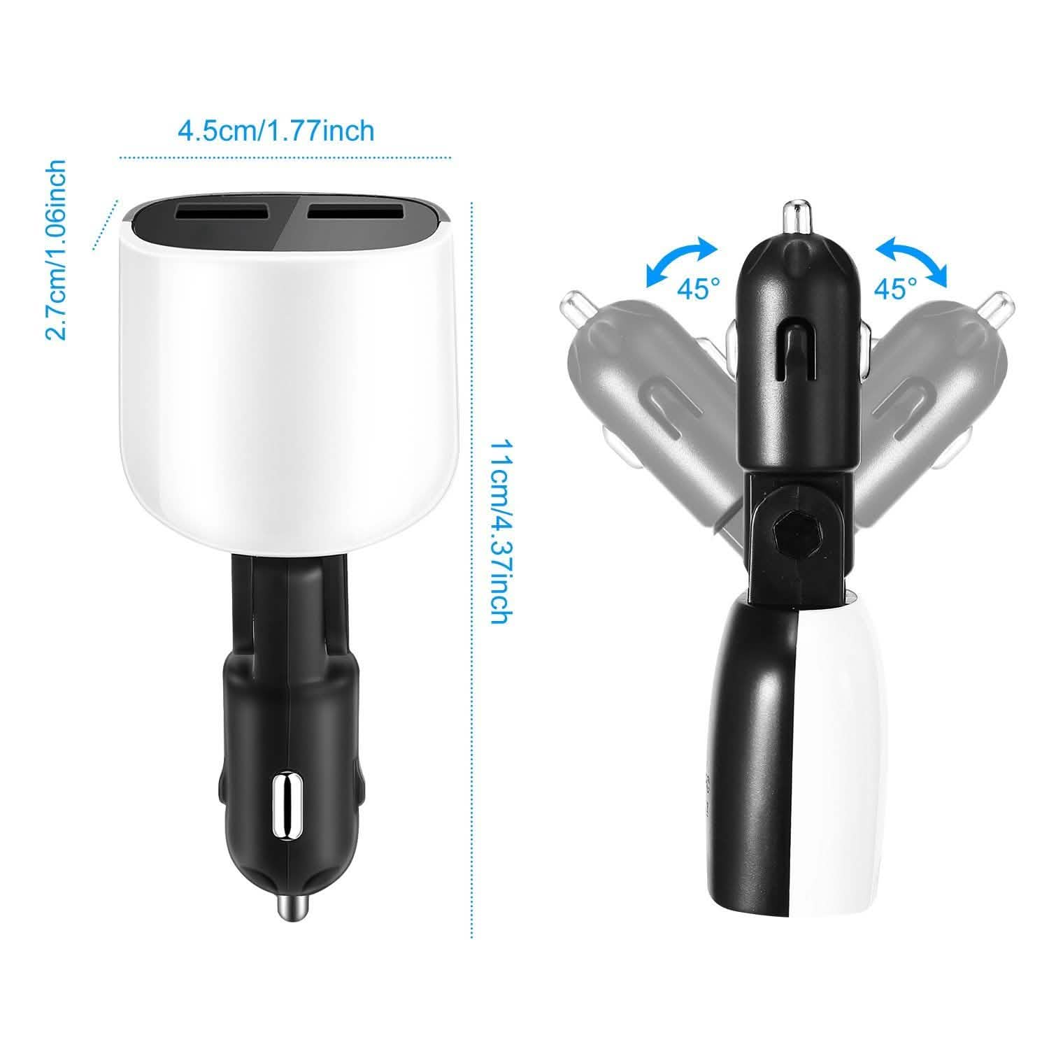 Dual USB Car Charger with Low Voltage LED Display Automotive - DailySale