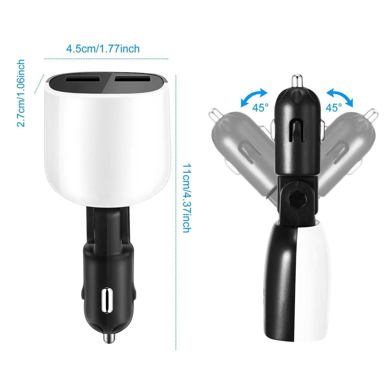 Dual USB Car Charger with Low Voltage LED Display Automotive - DailySale