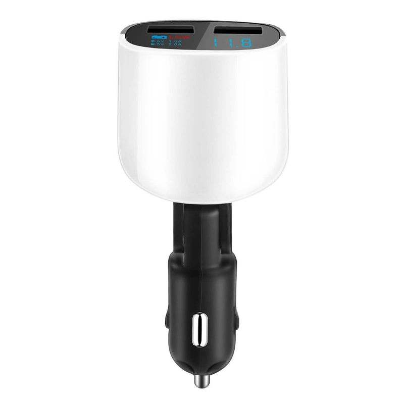 Dual USB Car Charger with Low Voltage LED Display Automotive - DailySale